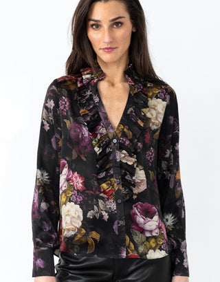 Go Silk Go Luxe Soiree Blouse-War of the Rose