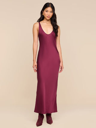L'Agence Akiya Tank Dress-Merlot Red