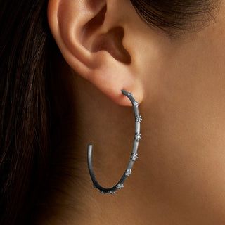 Dean Davidson Sylvie Hoop Earrings-White Topaz/Gold