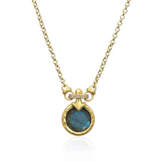 Mini Gold Vecchio Labradorite Necklace