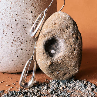 Rebekah J. Designs Flow Earrings-Silver