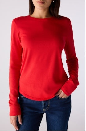 A M O Quinn Long Sleeve Tee -Signal