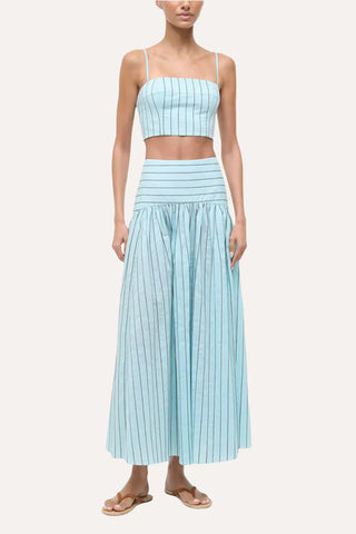 Staud Procida Skirt-Pool Stripe
