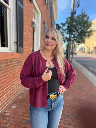 American Vintage Damsville Cardigan-Raisin