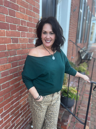 MPG Cozy Fleece Flashdance Sweatshirt-Pine or Beet