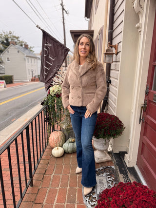 Rino & Pelle Mali Double Breasted Jacket-Mocha Latte