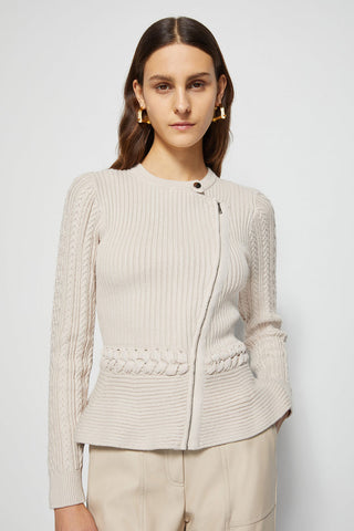 Jonathan Simkhai Andi Peplum Jacket-Stone