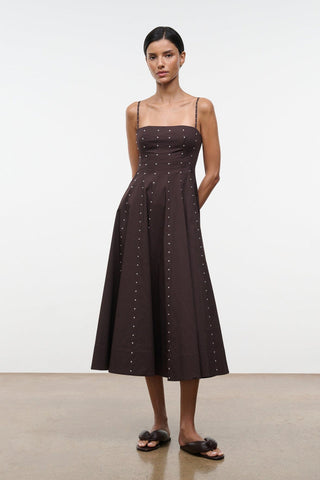 Staud Wylie Dress-Earth Studs