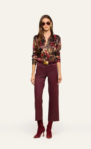 L'Agence Tyler Long Sleeve Blouse-Black Multi Chandelier Collage