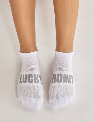 Lucky Honey The Ankle Grip Sock-Black