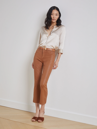 L'Agence Dani 3/4 Sleeve Blouse-Champagne