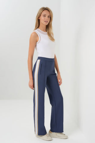 Anatomie Sukie Sport Aeroflow Twill Sport Trouser-TrueBlue/White/Champagne