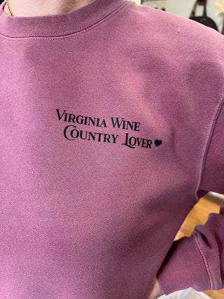 Madisonbelle Virginia Wine Country Lover Sweatshirt-Maroon or Slate Blue