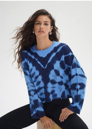 LNA Caprina Tie Dye Sweater-Tyrrhenian Tie Dye Blue