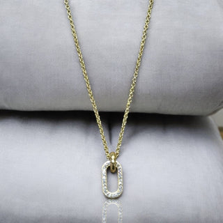 Tat2 Designs Gold Clair Pave Link Necklace