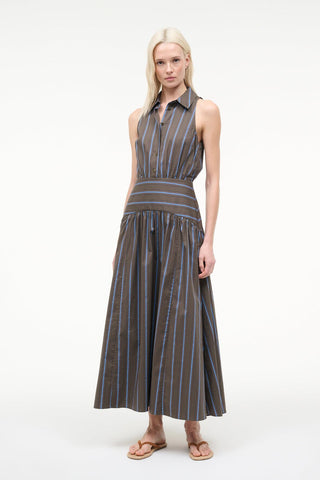 Staud Romy Dress-Huntington Stripe