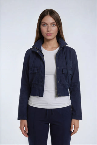 Marrakech Chambers Stretch Linen Jacket-Night Navy