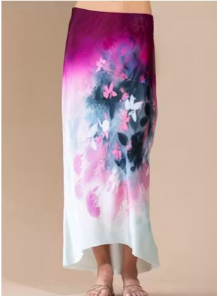 Go Silk Go Slope Skirt-Gradient Garden
