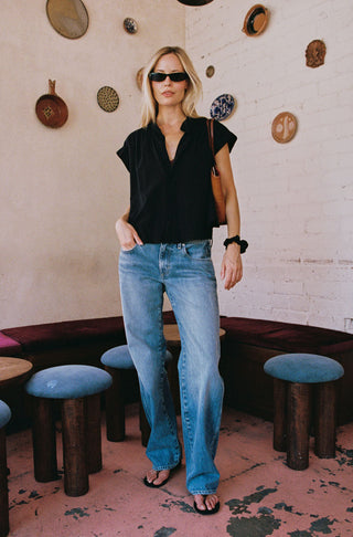 A M O Odette Denim-Smudge