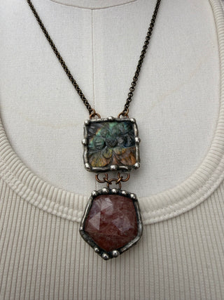 Mikal Winn One of A Kind Carved Labradorite Necklace
