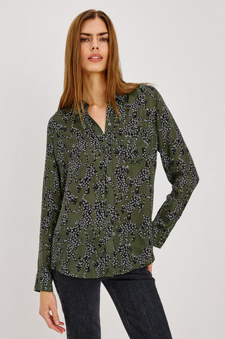 Rails Alyssa Blouse- Olive Jaguars