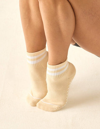Lucky Honey The Boyfriend Grip Sock-Cream, Grey or Sage