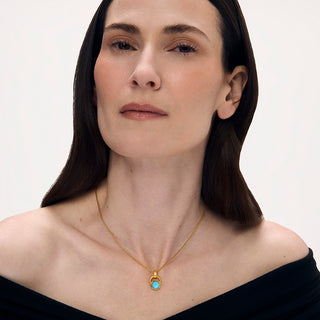 Dean Davidson Monterey Pendant Necklace-Iridescent Turquoise/Gold
