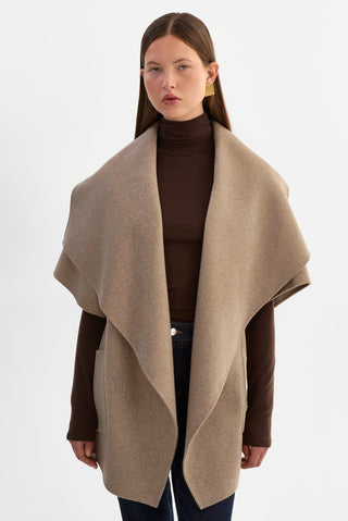 Lamarque Penelope Coat-Heather Taupe