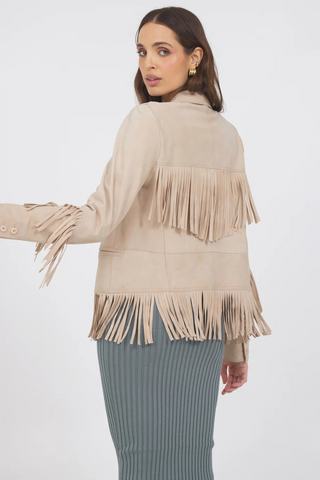 Jakett Annie Washed Suede Jacket - Mocha or Driftwood