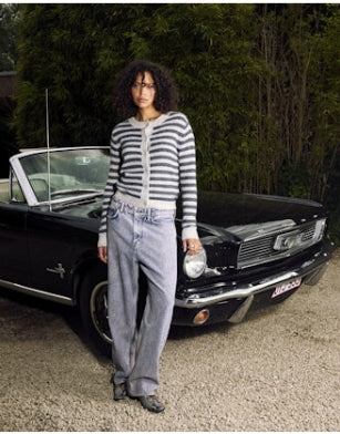 CRUSH Amara Stripe Malou Cardi-Smokey Stripe