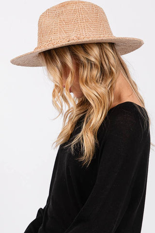 Chenille Pattern and Braided Band Winter Fedora
