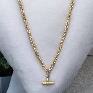 Tat2 Designs Mini Gold Arc Byron Toggle Necklace
