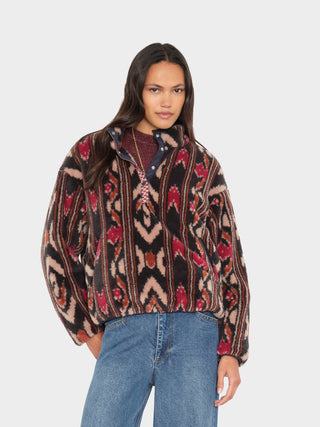 Xirena Ridge Pullover-Black Ikat