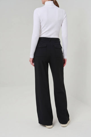 Anatomie Brooklyn Cozy Fleece Lined Flare Pant-Black
