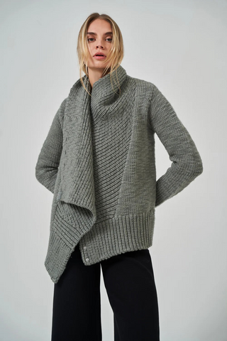 NFP Chunky Convertible Cardigan-Thyme