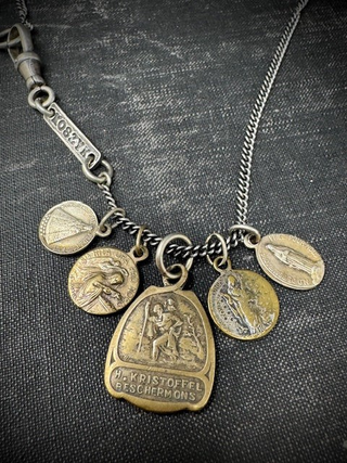 Shannon Koszyk Vintage Saint Christopher Relic Necklace