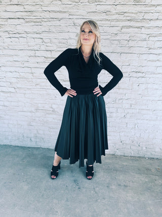 Jonathan Simkhai Natia Cowl Neck Top-Black